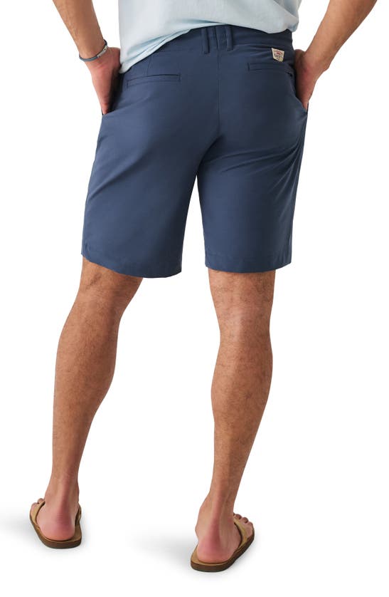Shop Faherty All Day Belt Loop 7-inch Shorts In Dark Blue Nights