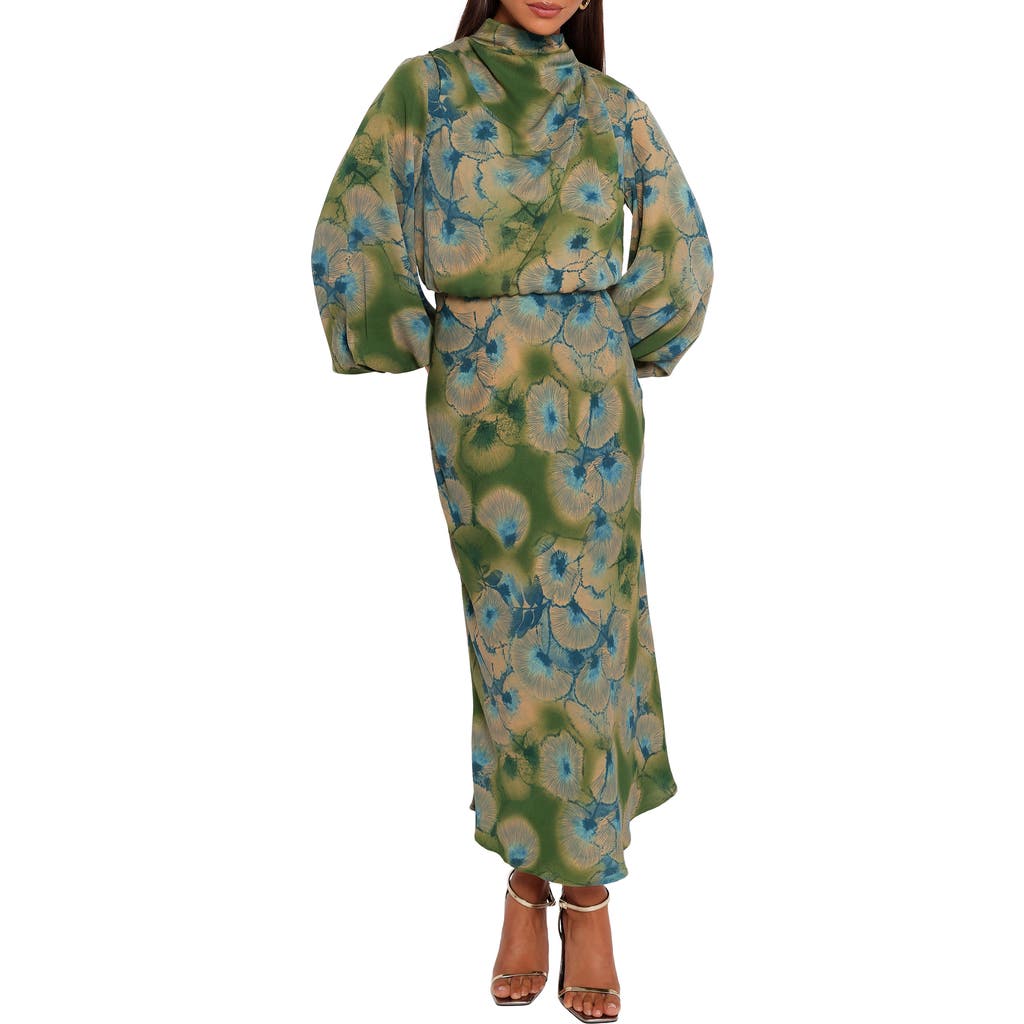 Petal & Pup Perrie Long Sleeve Dress in Green