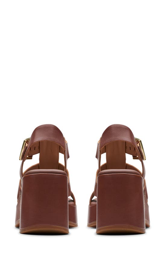 Shop Clarks Manon Cove Wedge Sandal In Tan Leather