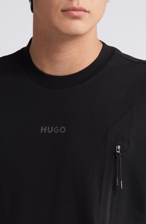 Shop Hugo Doforesto Pocket T-shirt In Black