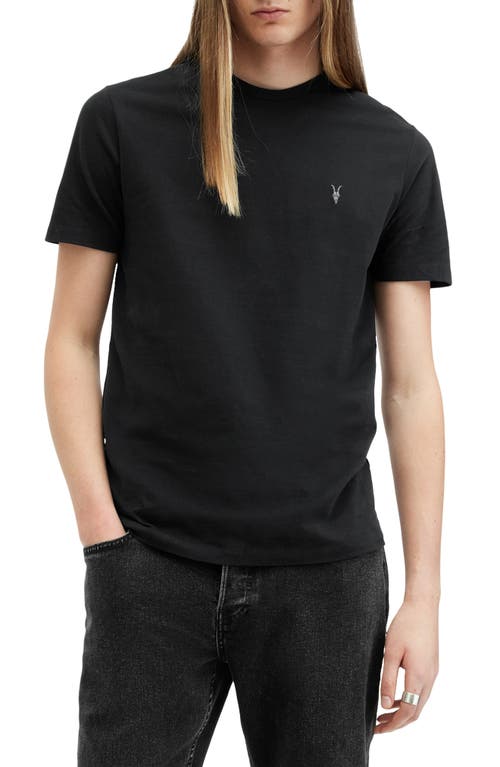 Allsaints Organic Cotton Brace T-shirt In Jet Black