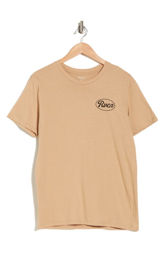 Shop Rvca High Voltage Short Sleeve Crew T-shirt In Sand