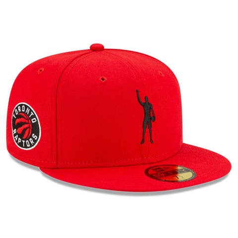 MEN'S TORONTO RAPTORS ALL BLACK LEATHER FITTED HAT