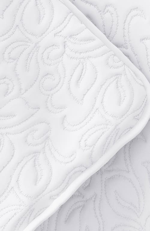 Homespun 3-piece Floral Stitch Quilt Set In White