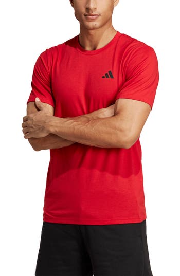 Shop Adidas Originals Adidas Feel Ready Training T-shirt In Better Scarlet/black