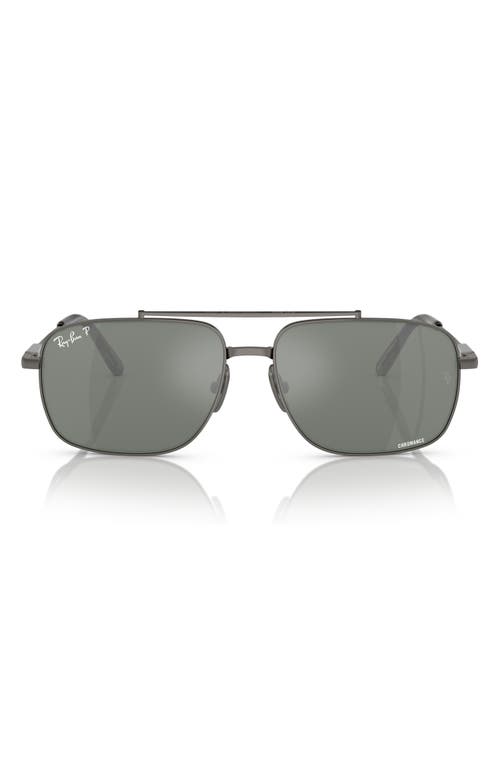 Ray-Ban Michael 59mm Polarized Pillow Sunglasses in Gunmetal at Nordstrom