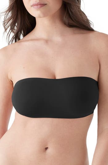 Buy Nordstrom Bare Convertible Strapless Bandeau Bra - Black At 63% Off
