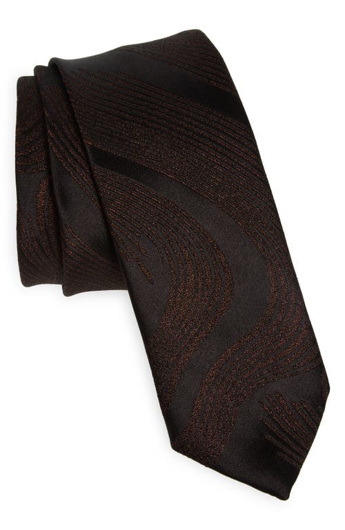 Dries Van Noten Metallic Jacquard Silk Blend Tie in Black 900 at Nordstrom