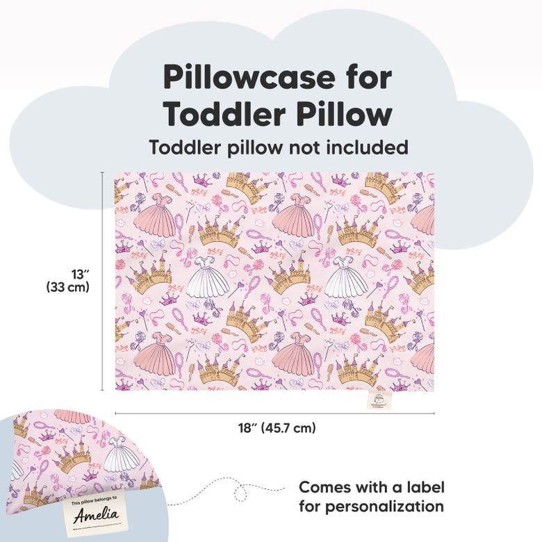 Keababies Printed Toddler Pillowcase 13x18" In Dear Princess