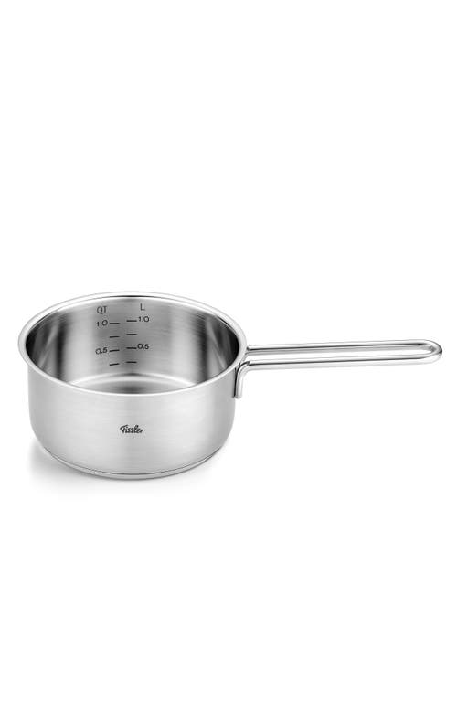 Fissler Pure Collection Stainless Steel Saucepan With Glass Lid In Stainless Steel