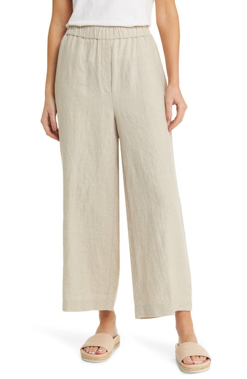 Parini Linen Pull-On Pants in Natural