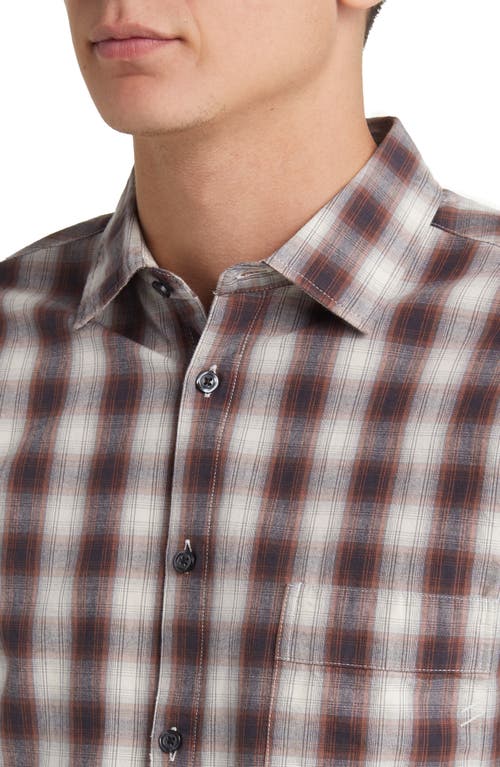 Billy Reid Tuscumbia Shadow Plaid Regular Fit Cotton Button-up Shirt In Natural/brown Multi