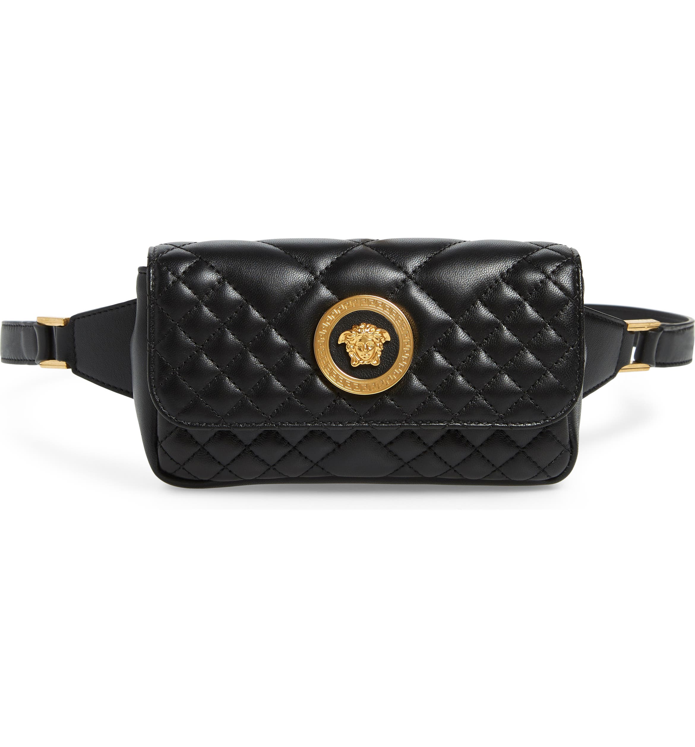 Versace First Line Icon Quilted Leather Belt Bag | Nordstrom