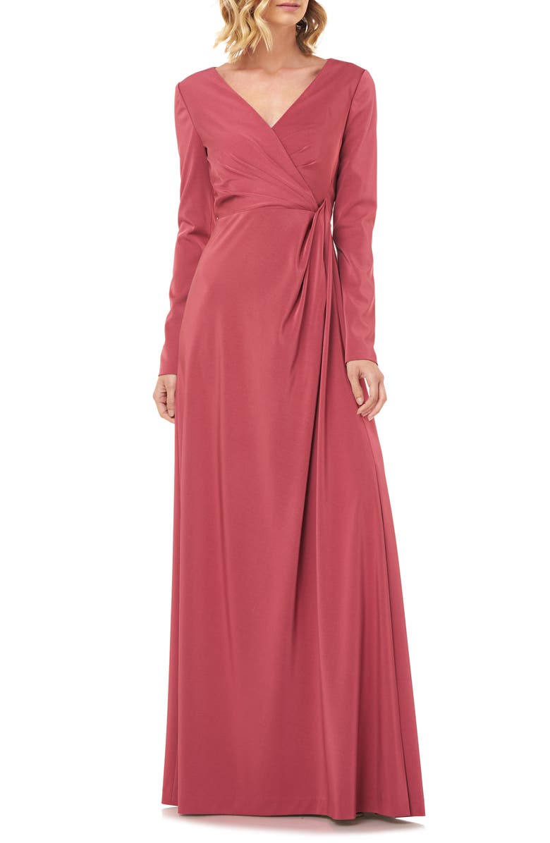 Kay Unger Adelina Long Sleeve Evening Gown | Nordstrom