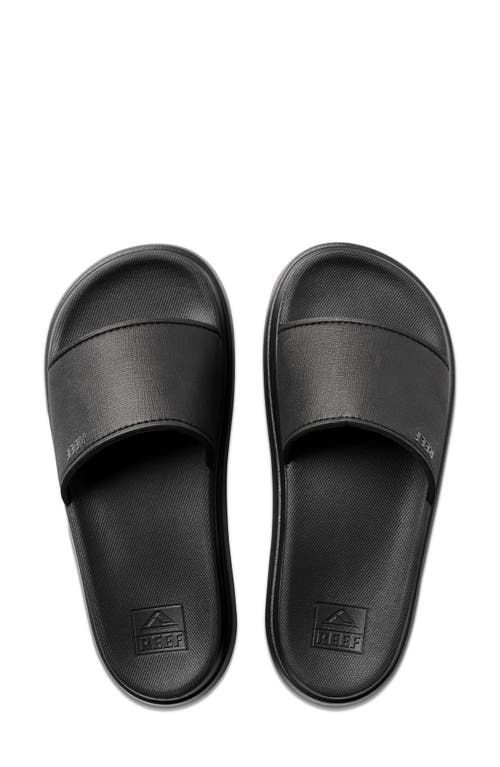 Reef Bondi Platform Slide Sandal In Black/black
