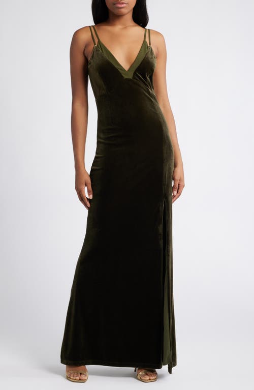 Shop Lulus Immensely Glam Open Back Mermaid Gown In Olive