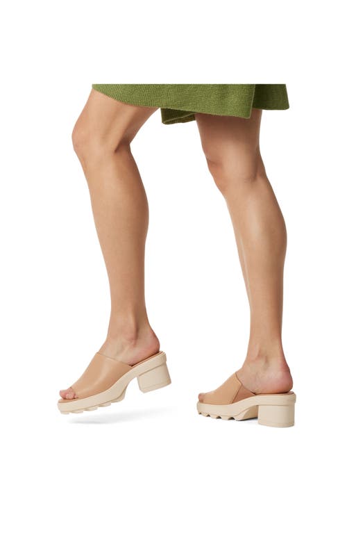 Sorel Joanie Platform Slide Sandal In Honest Beige/bleached Ceramic