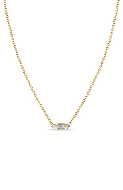 Zoë Chicco Diamond Pendant Necklace in 14K Yellow Gold at Nordstrom, Size 16