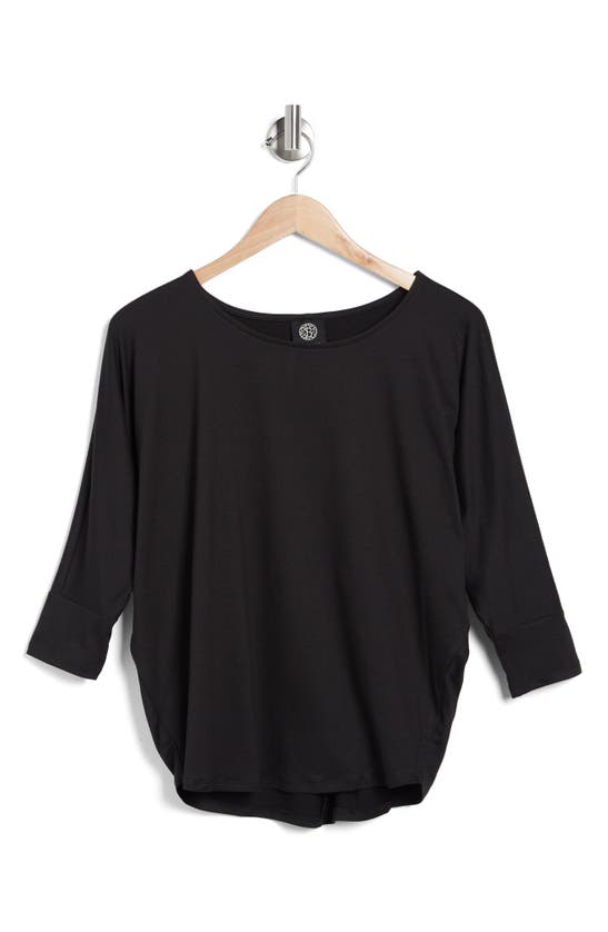 Bobeau Dolman 3/4 Sleeve T-shirt In Black