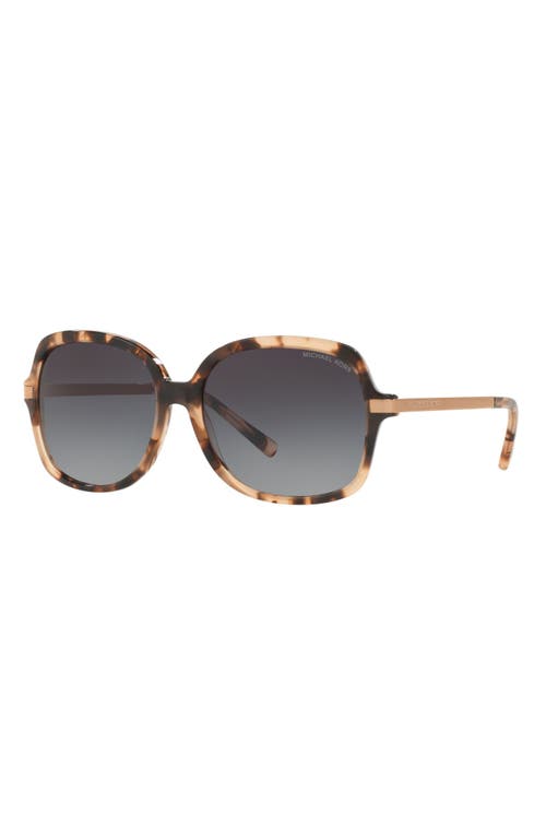 Michael Kors Womens Pink Mk2024 Adrianna Ii Square-frame Acetate Sunglasses In Pink Tortoise/black Gradient