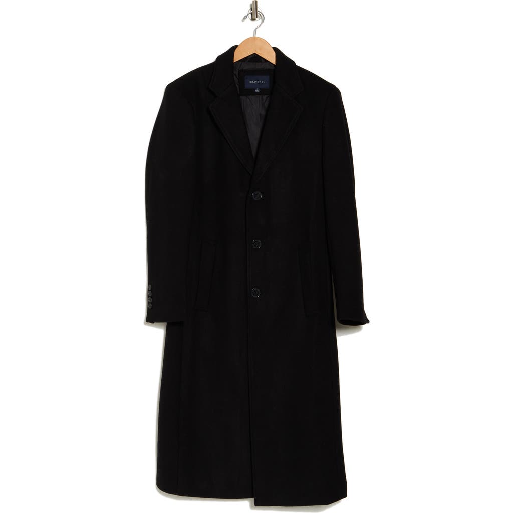 Braveman Knee Length Coat In Black