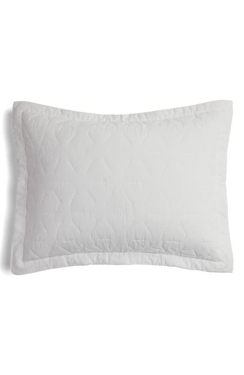 Shop Parachute Soft Stitch Set Of 2 Organic Cotton Pillow Shams In White