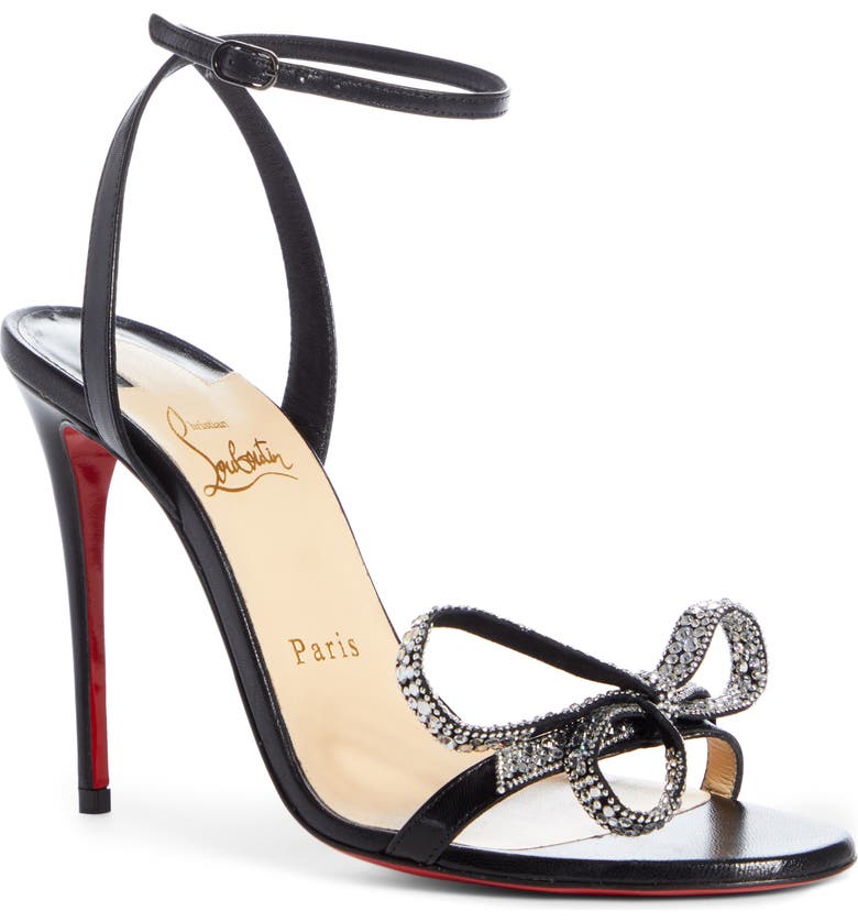 Louboutin Ankle Bow Sandal | Nordstrom