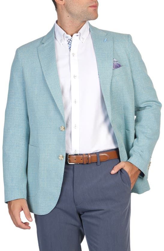 Tailorbyrd Broken Check Sport Coat In Seaglass