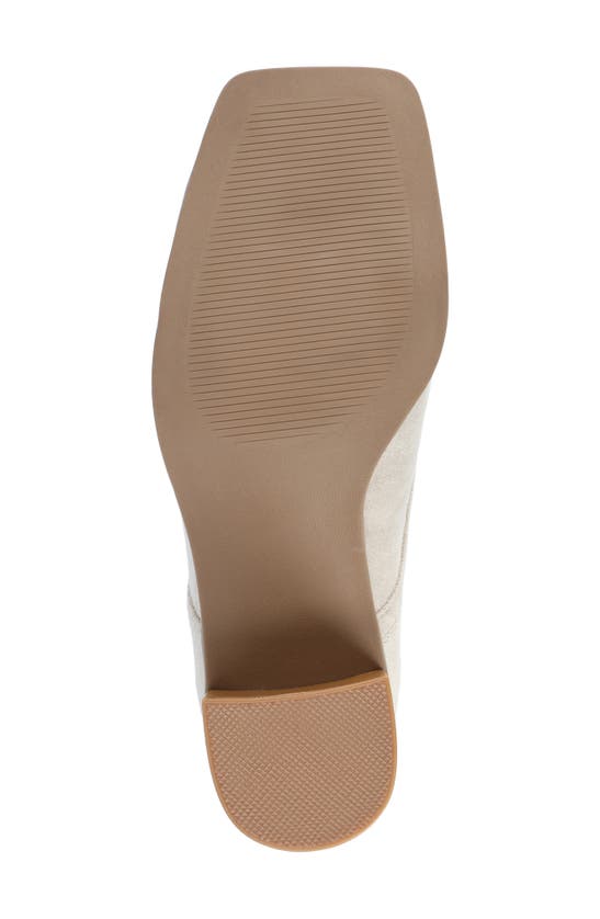 Shop Journee Collection Sylvan Block Heel Derby Pump In Stone