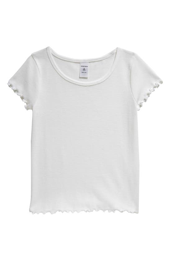 Shop Nordstrom Kids' Ribbed T-shirt In White