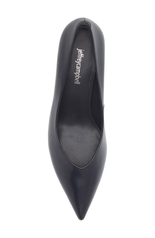 Shop Jeffrey Campbell Hourglass Pointed Toe Pump In Navy