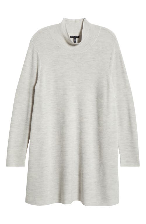 Shop Eileen Fisher Wool Mock Neck Tunic In Sea Salt