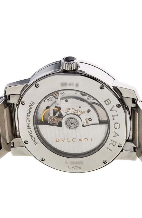 Shop Watchfinder & Co. Bvlgari  Bvlgari Bracelet Watch, 41mm In Silver / Blue