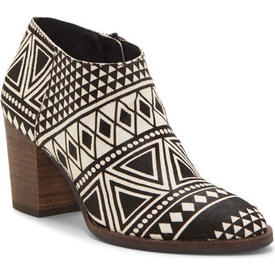 Lucky Brand Pamira Genuine Calf Hair Bootie- Black
