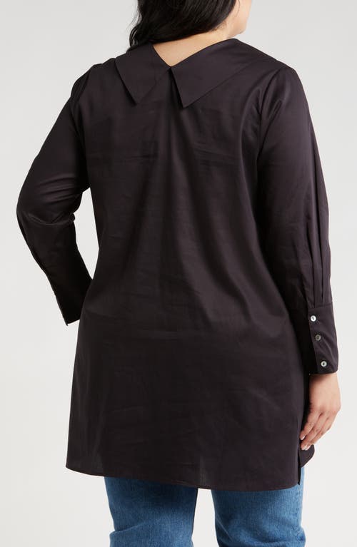 HARSHMAN HARSHMAN DORETTE ASYMMETRIC COLLAR COTTON TUNIC