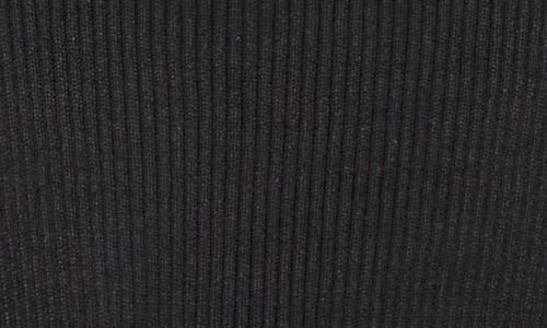 Blu Pepper Ruffled Ribbed Knit Top In Black