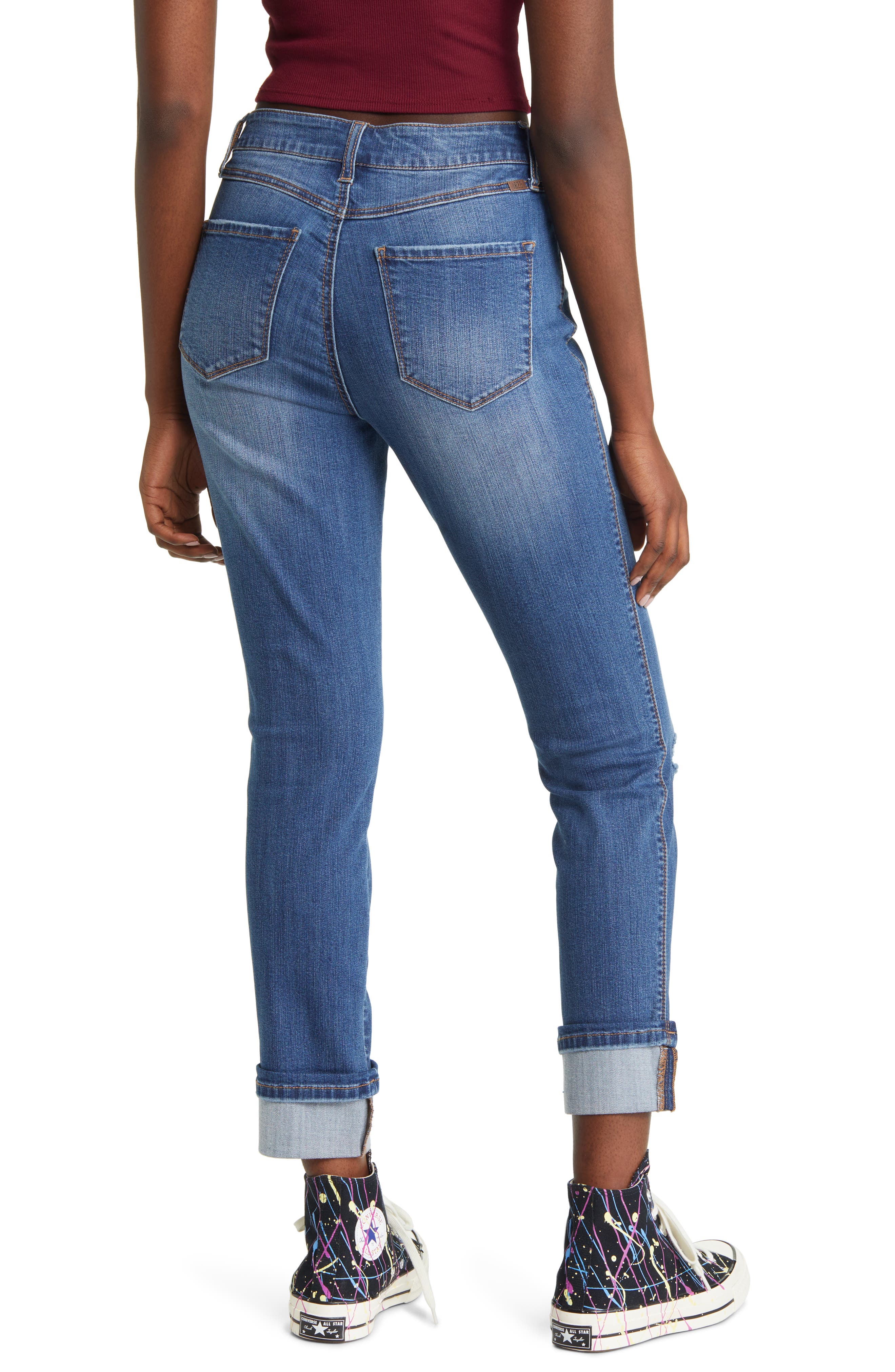 1822 Denim Vintage Distressed Cuffed Skinny Jeans Nordstrom