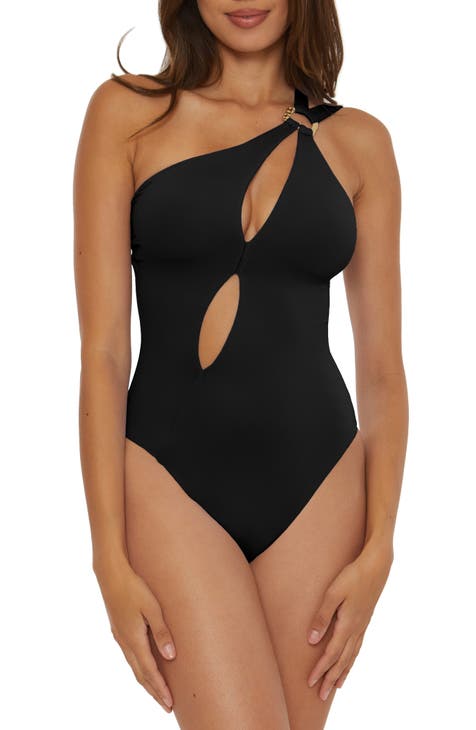 One Piece Swimsuits, One Shoulder Bathing Suit for Women with