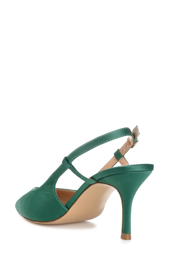 Journee Collection Knightly Pointed Toe Slingback Pump In Green