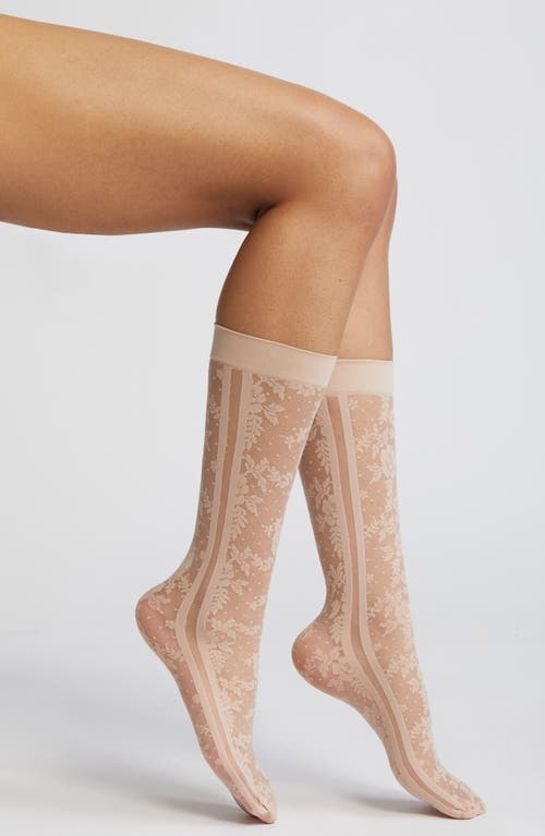 Lace Crew Socks in Cosmetic