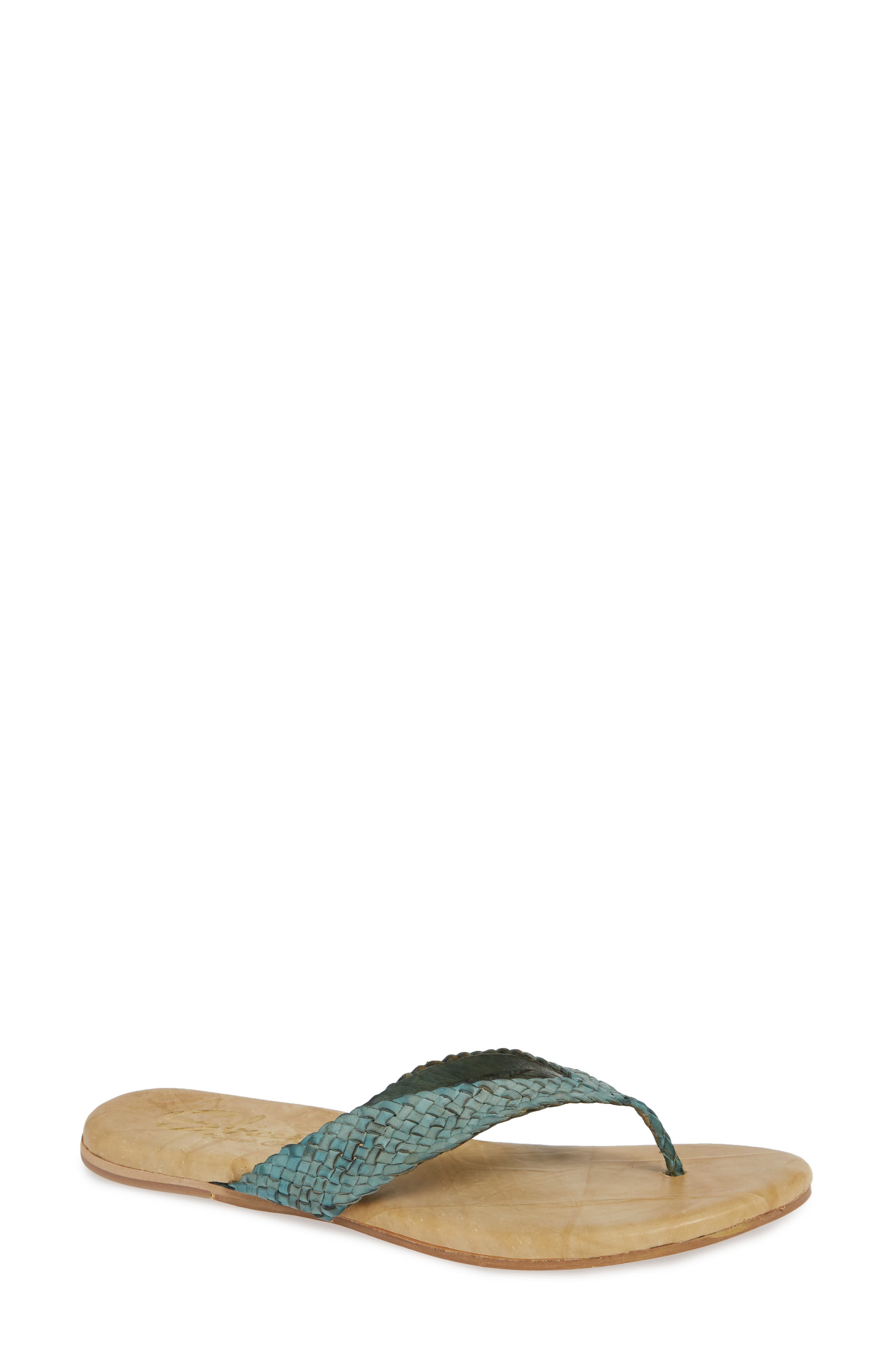 Sbicca Katida Flip Flop, Blue/green