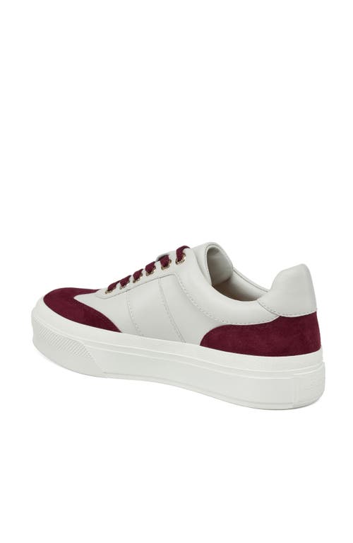 Jslides Footwear Gabbie Sneaker In Off White/wine