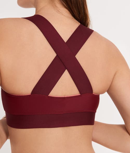 Ansea The Reversible Sporty Top In Pink/maroon