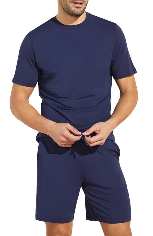 Henry Jersey Knit Short Pajamas in True Navy