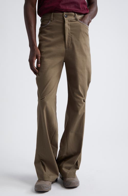 Shop Kiko Kostadinov Ohne K-dart Stretch Twill Pants In Brass Green