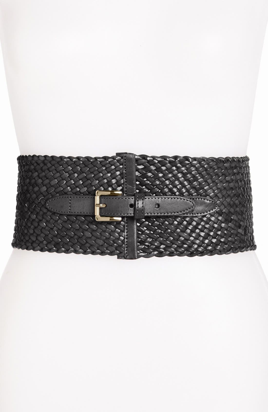 MICHAEL Michael Kors Wide Braided Leather Belt Nordstrom