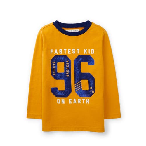 Shop Hope & Henry Boys' Long Sleeve Graphic Tee, Toddler In Gold