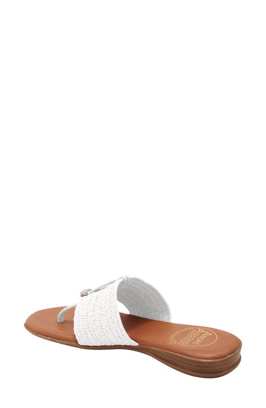 Shop Andre Assous Nice Featherweight Woven Flip Flop In White