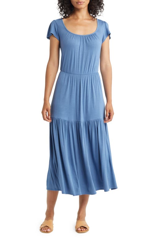 Loveappella Tie Back Tiered Maxi Dress at Nordstrom,
