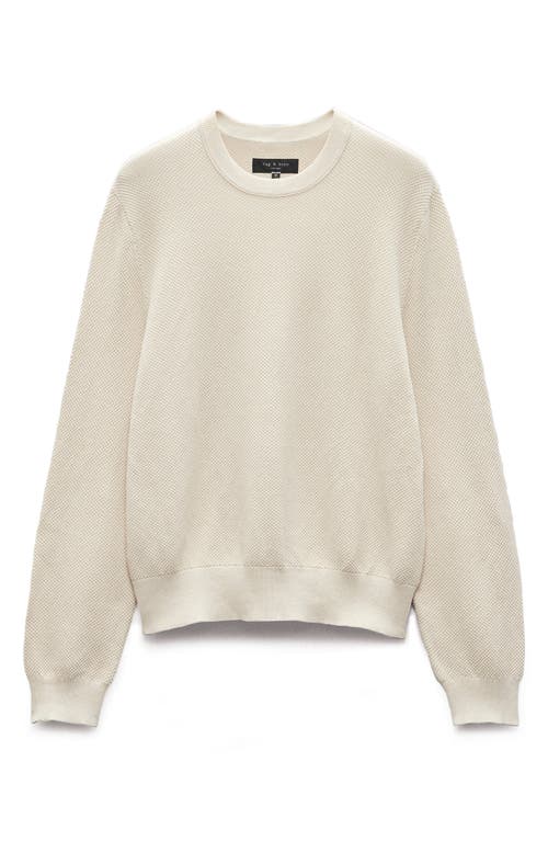 Shop Rag & Bone Dexter Washed Crewneck Sweater In Ivory